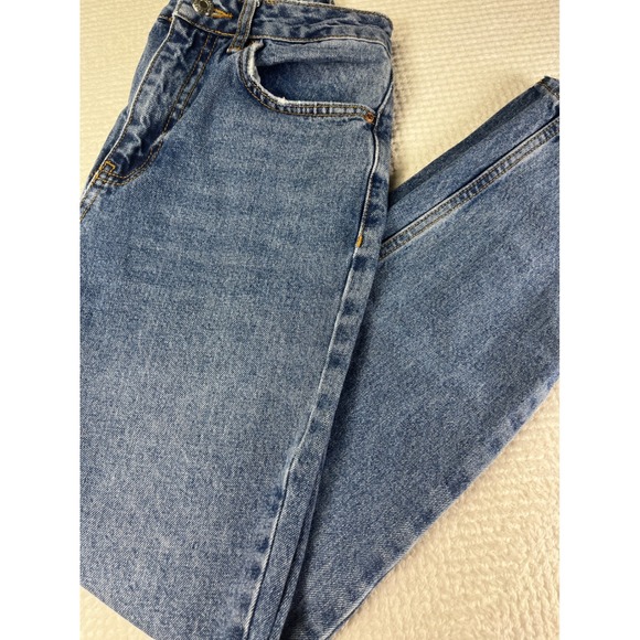 Topshop Moto Mom Jeans Womens W26 L30 Light Wash Denim High Rise - Picture 2 of 7